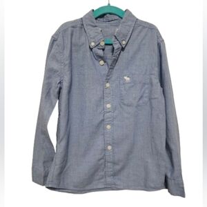 abercrombie kids  Blue Button-Down Shirt boys size 7/8 *Tag cut out